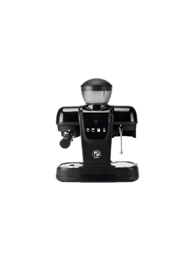 i cafilas Semi-Automatic Espresso Machine with Grinder – 19 Bar Pressure, Touch Control, Steam Wand, Stainless Steel Coffee Maker for Home & Office - Image 1